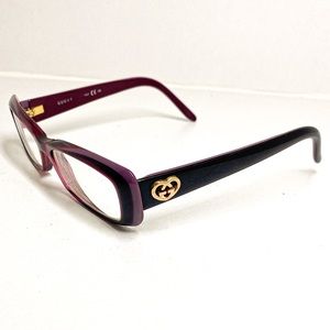 GUCCI Eyeglasses with Gold Heart Logo Detail